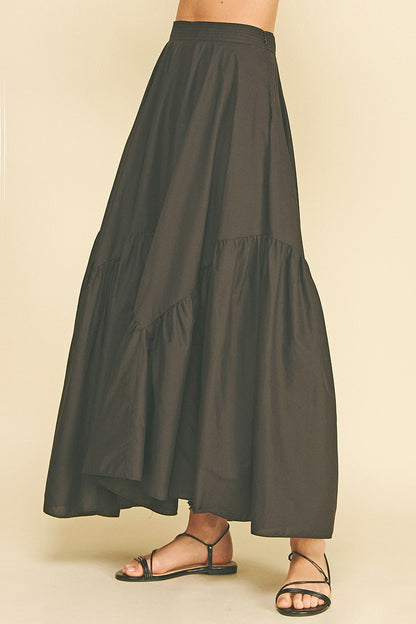 Kaci Asymmetrical Tiered Skirt