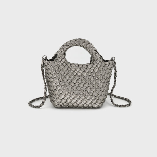 Braided Mini Bag - Pewter