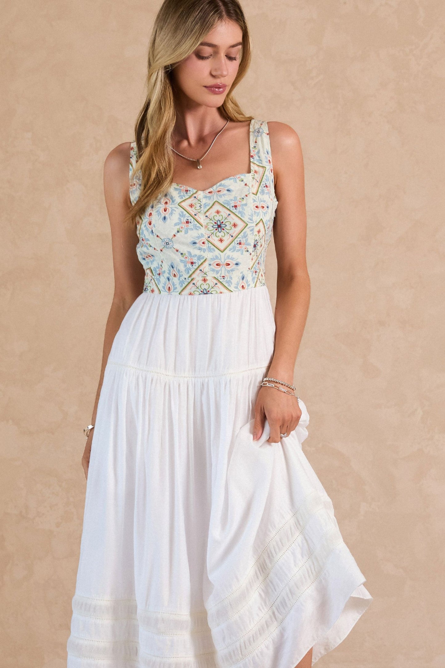 Zoe Embroidered Dress