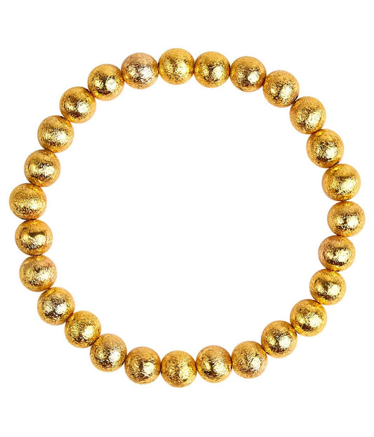 Georgia - 8mm Gold Beaded Bracelet