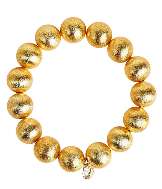 Georgia - 14mm Gold Beaded Bracelet