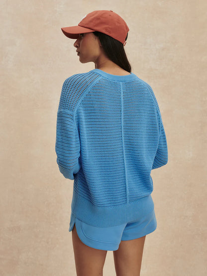Pembroke Knit Cardigan - Azure Blue