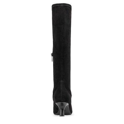 Foxi Stretch Kitten Heel Boot - Black