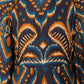 Blue Pineapple Ikat  Mini Dress