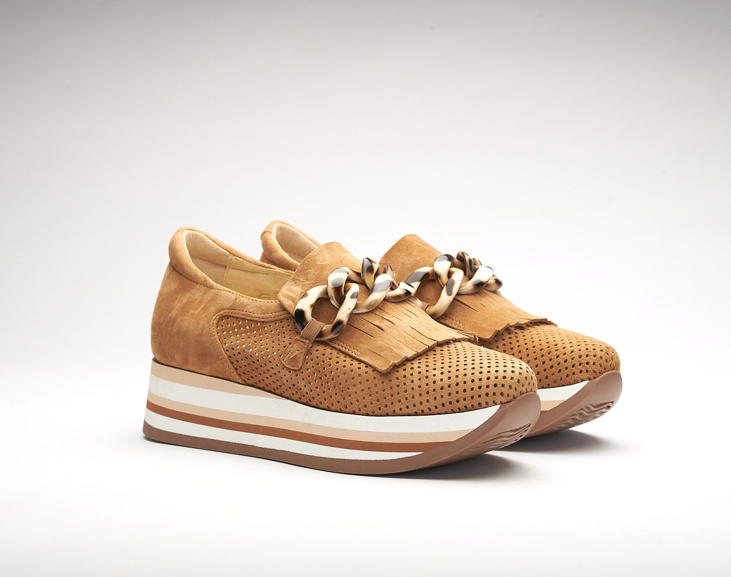 Carly Sneaker in Cognac Suede