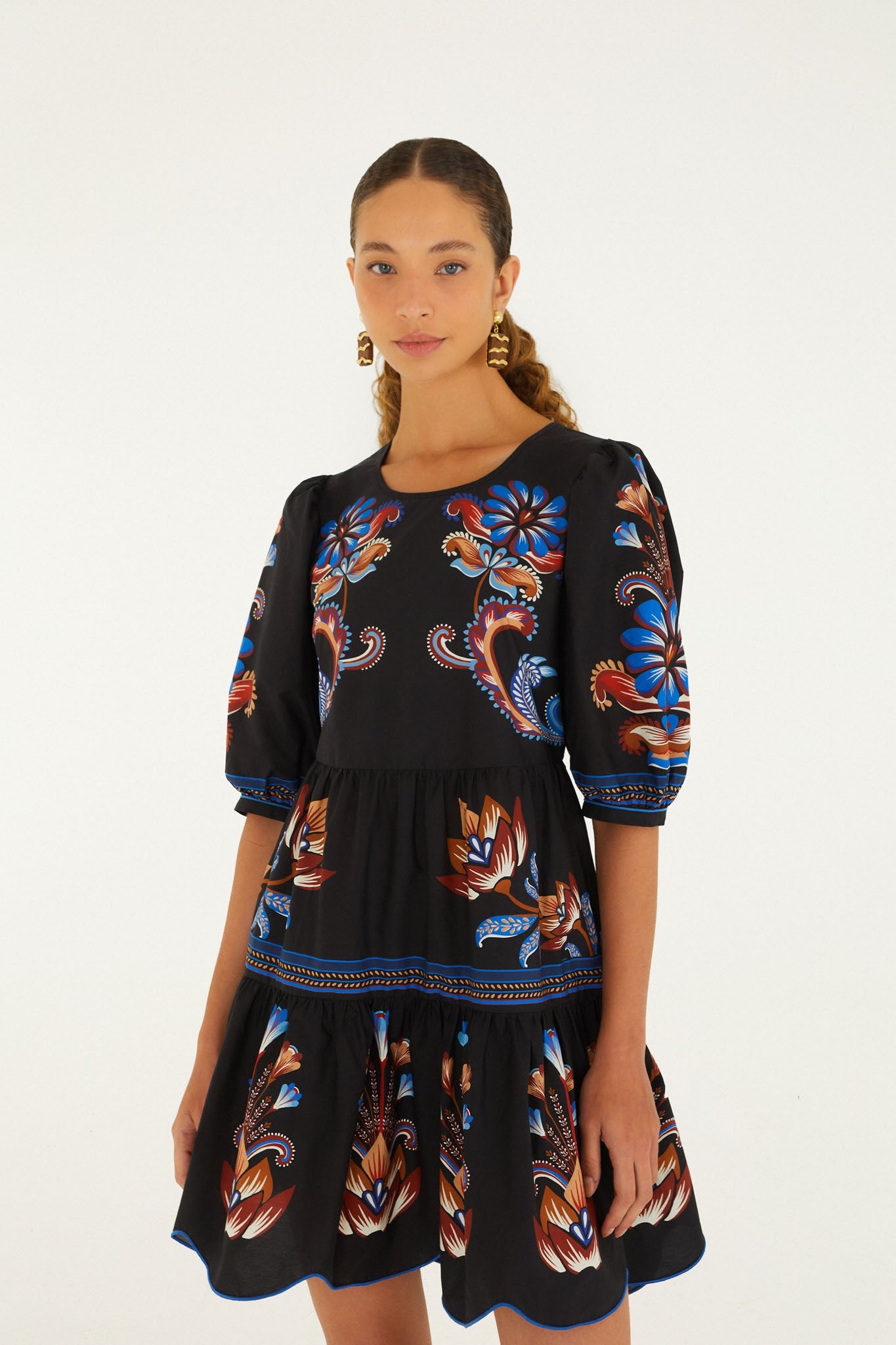 Energy Floral Black Mini Dress