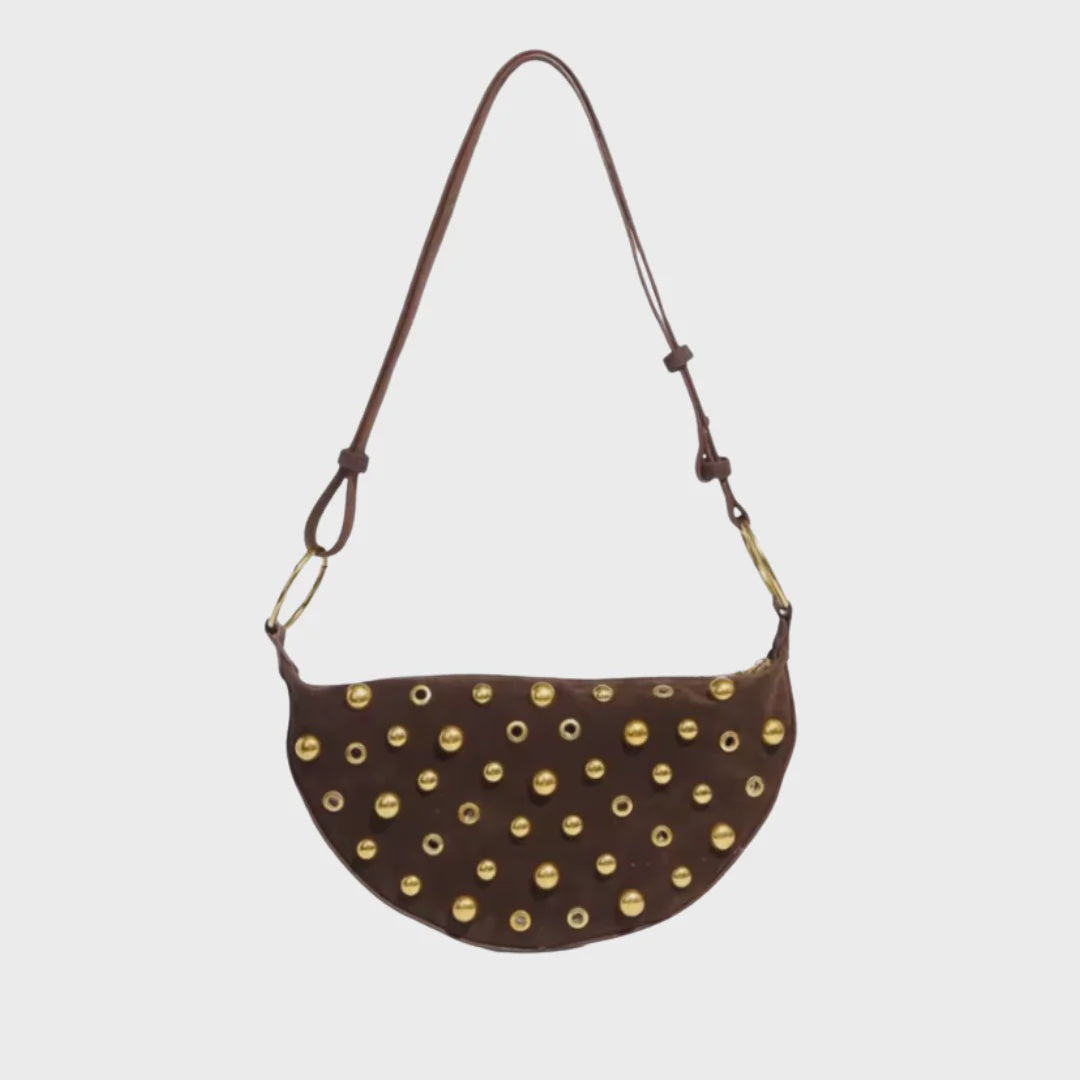 Sloane Studded Bag - Brown