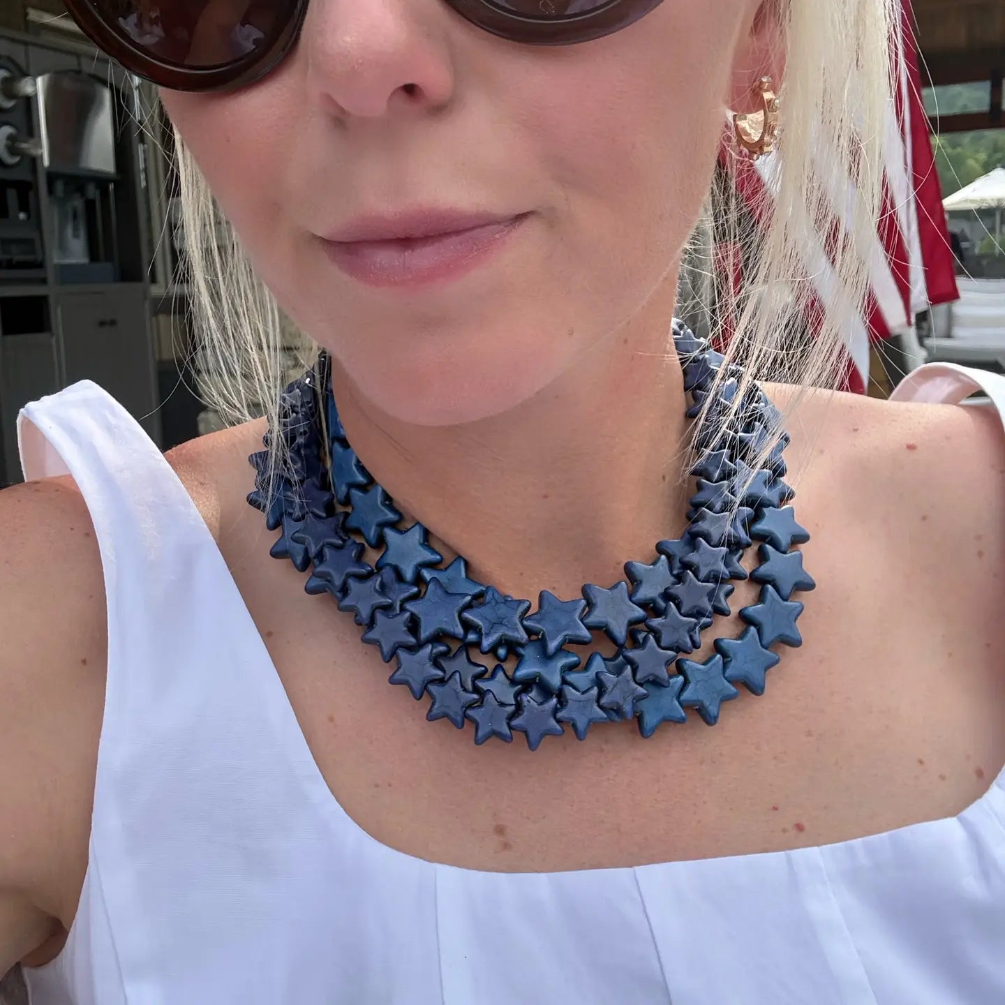 Star Necklace - Navy