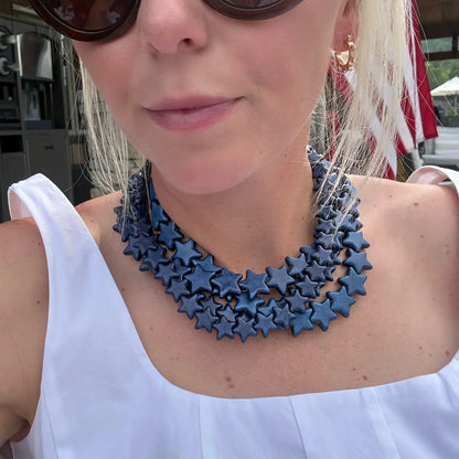 Star Necklace - Navy