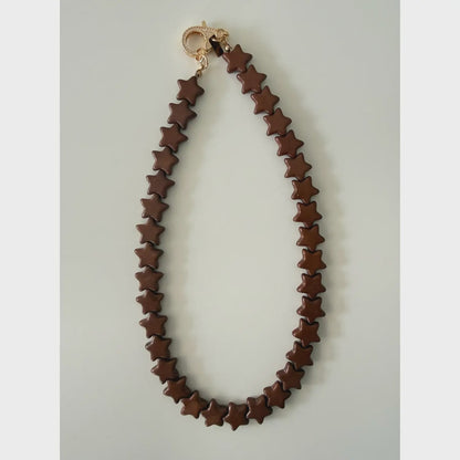 Star Necklace - Brown
