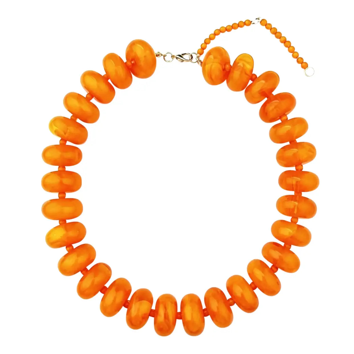 Bailey Beaded Necklace - Orange