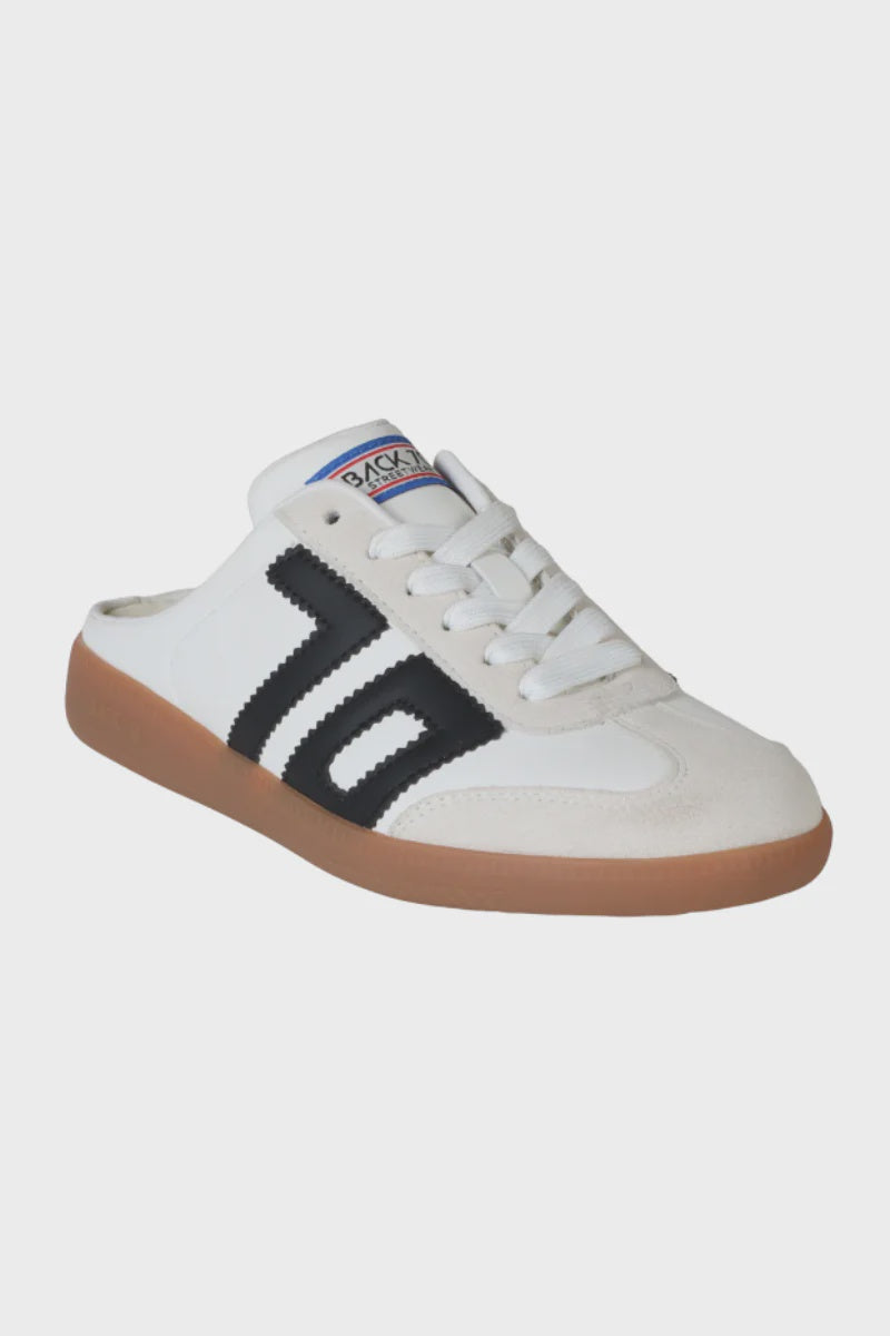Easter Backless Sneaker - White Black