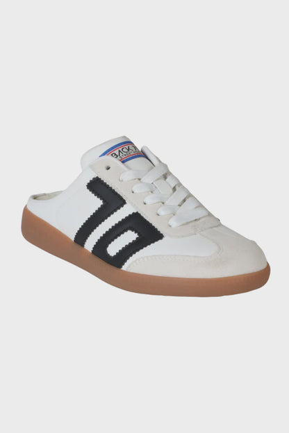 Easter Backless Sneaker - White Black