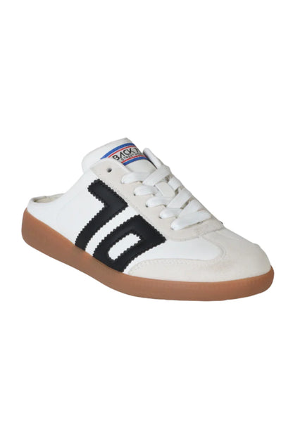 Easter Backless Sneaker - White Black