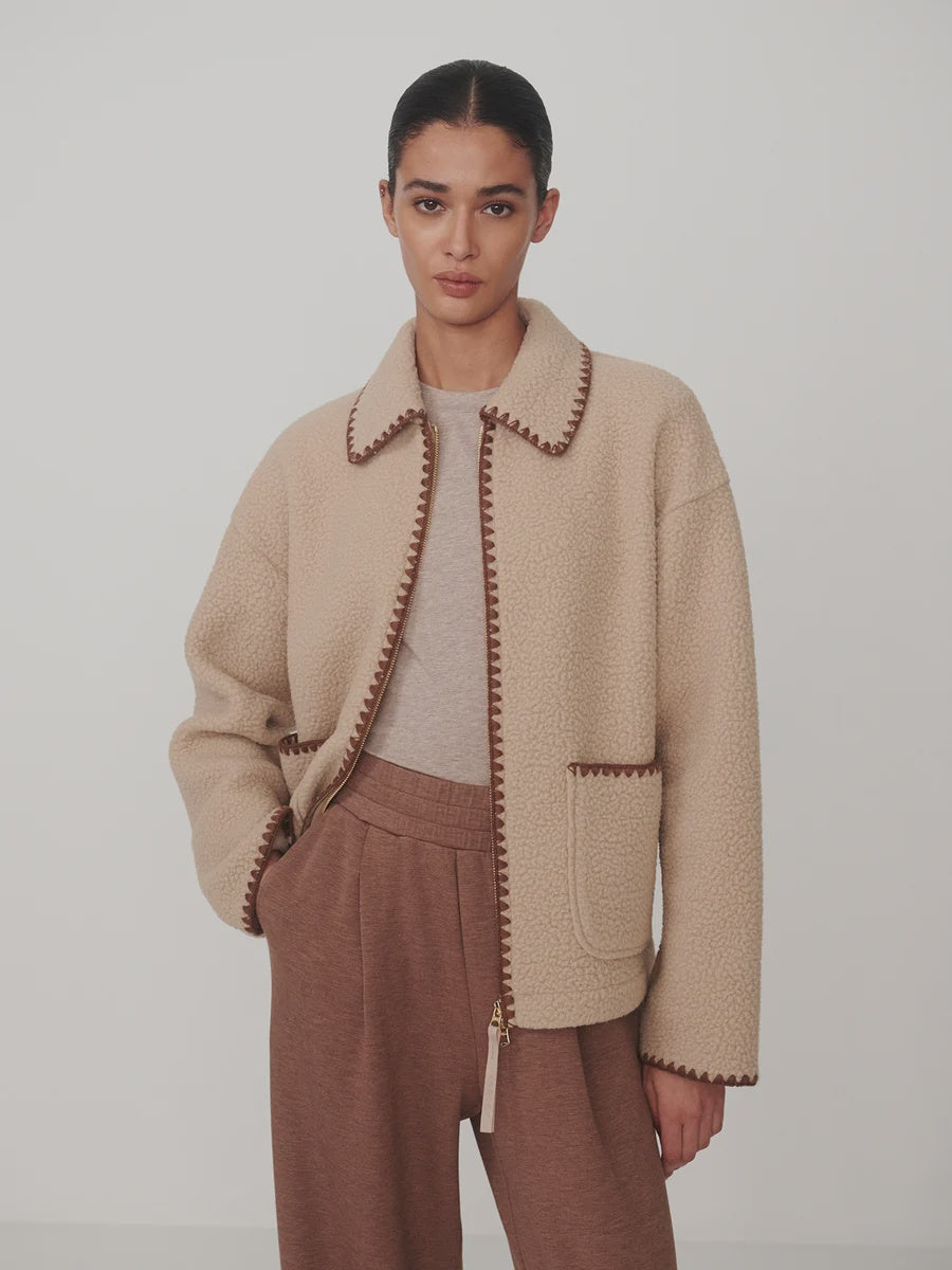 Ruiko Zip-Through Fleece - Light Taupe