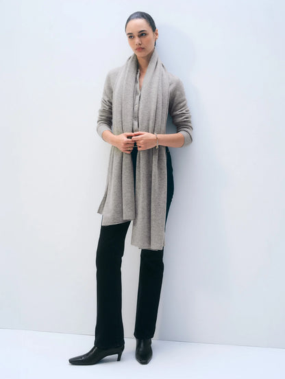 Cashmere Travel Wrap - Grey Heather
