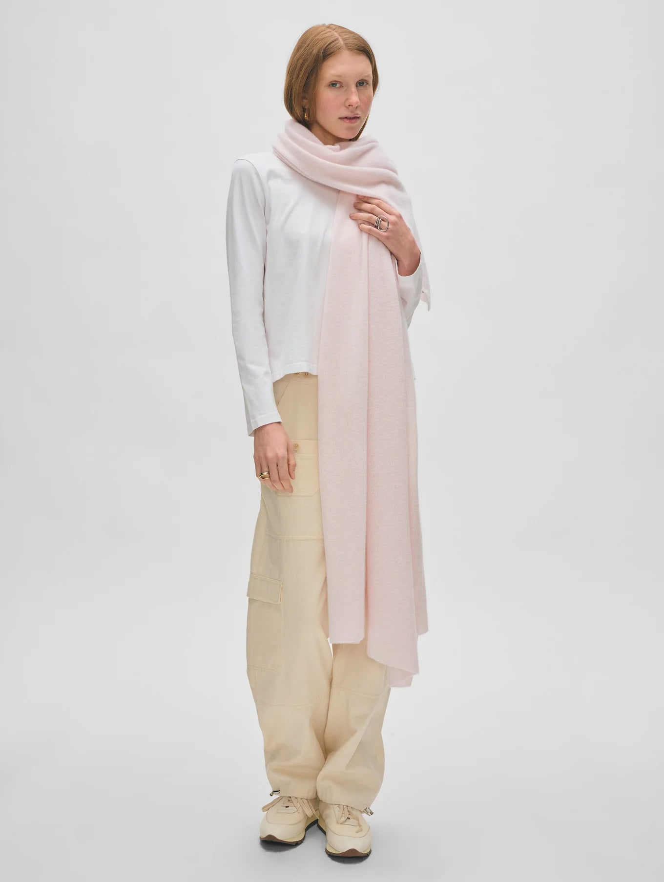 Cashmere Travel Wrap - Pink Sand