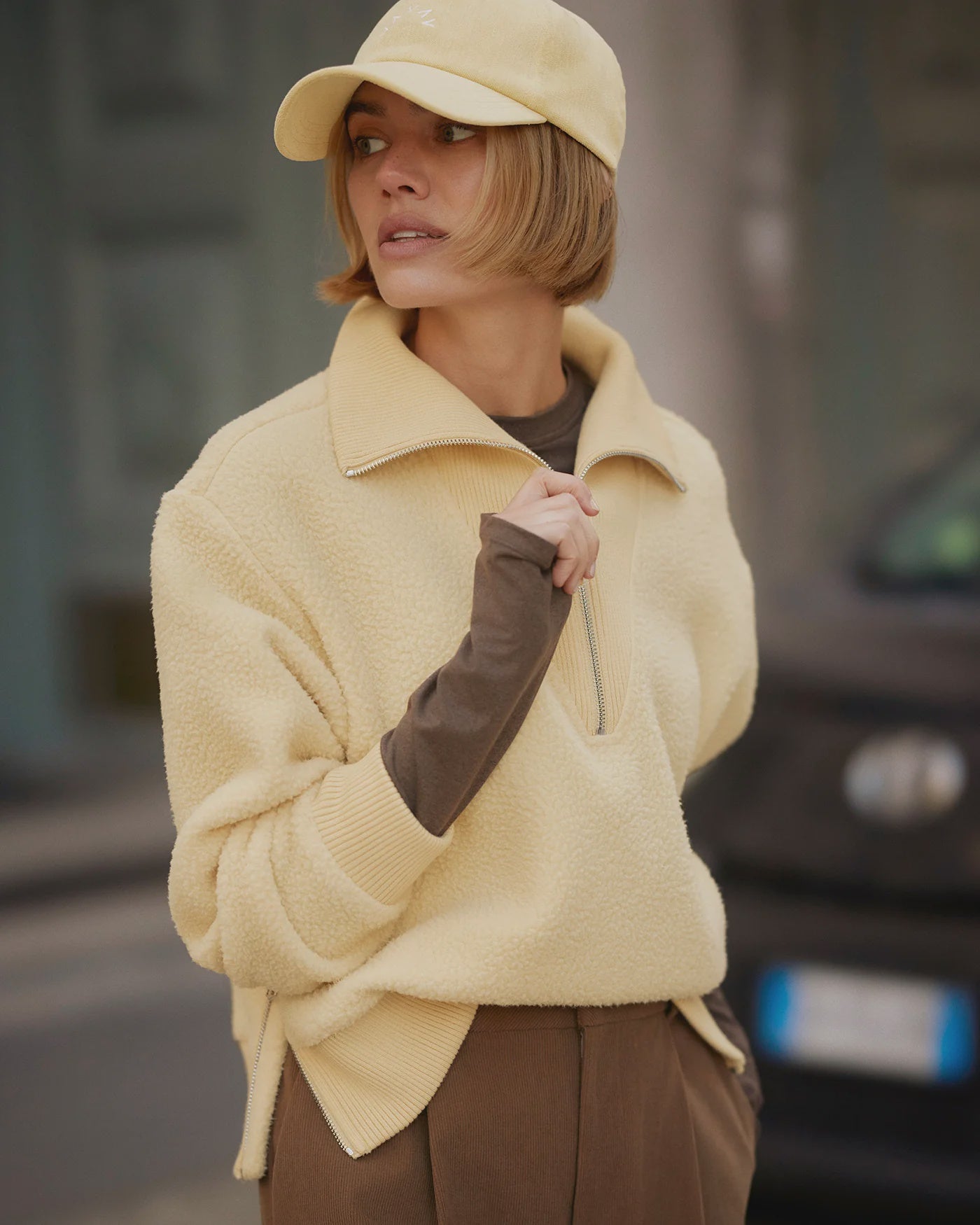 Jaylin Half Zip Fleece - Reed Yellow