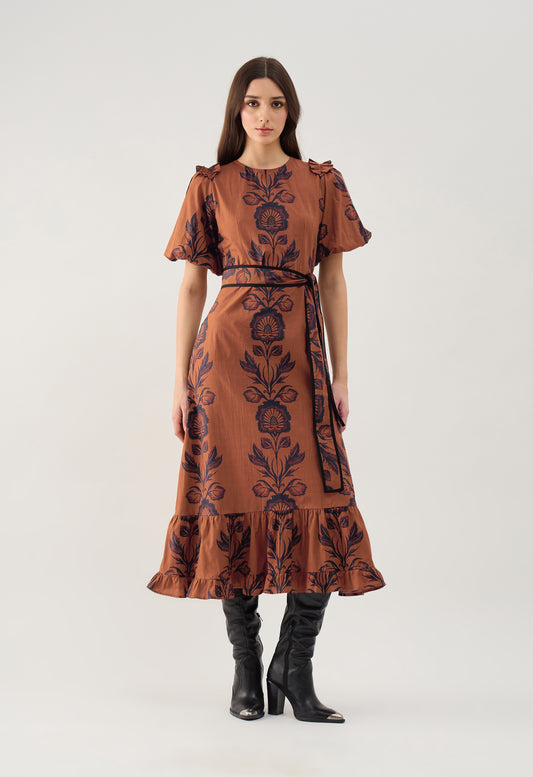 Antonia Dress - Elizabeth Cocoa