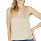 Taupe Ruffle Neck Top