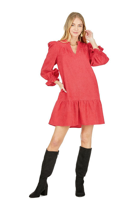 Red Corduroy Dress