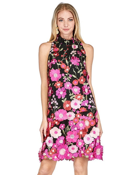 Erika Floral Applique Dress