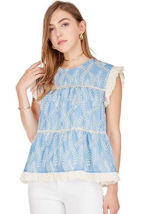 Eyelet Rowan Top