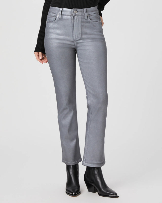 Claudine Flare Jean - Silver Shimmer Luxe Coating