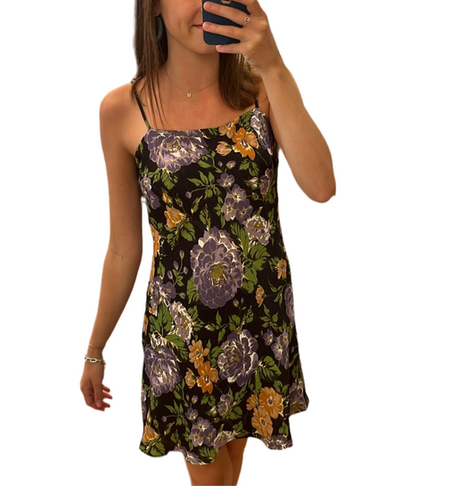 Capri Floral Mini Dress - Black