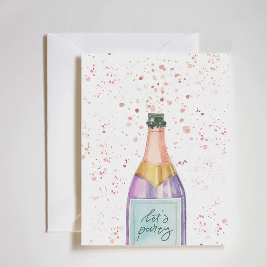 Let's Party Champagne Popping Celebration Card