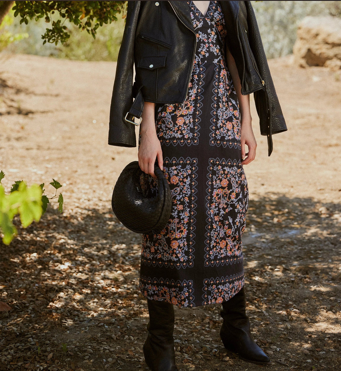 Constance Ankle Dress - Dark La Ramos