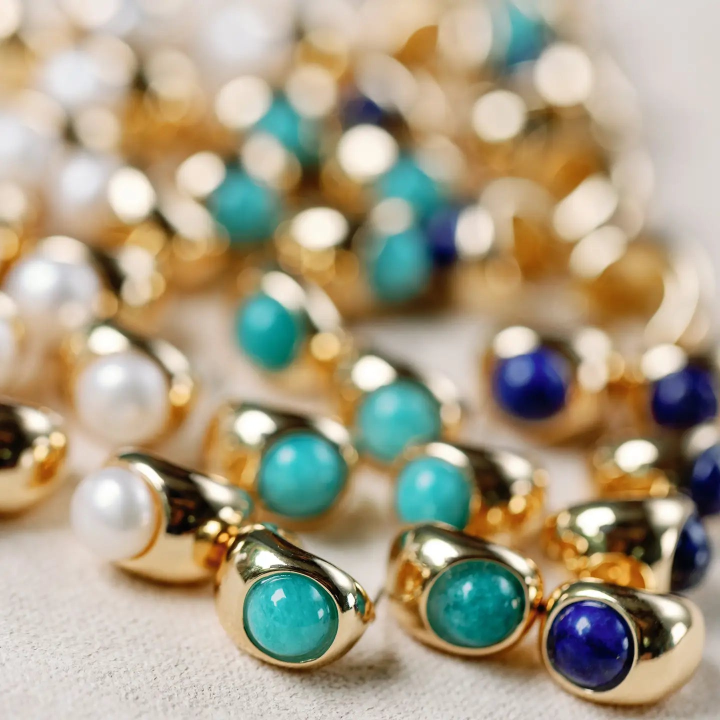 Turquoise Huggie Mini Hoop Earrings