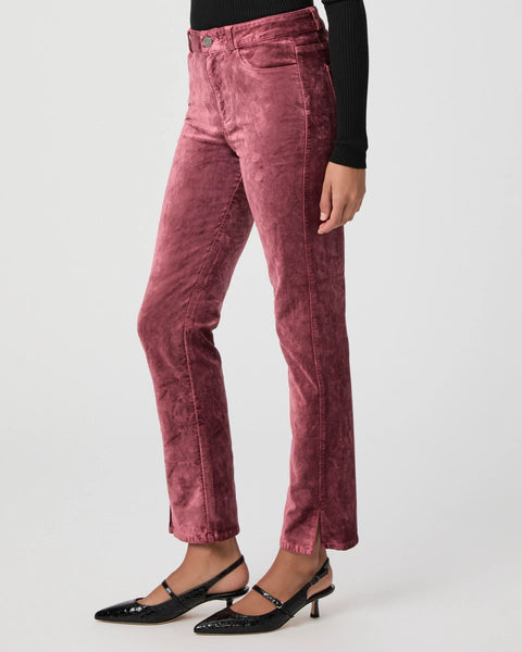 Cindy Straight Pant - Rose Tea Velvet