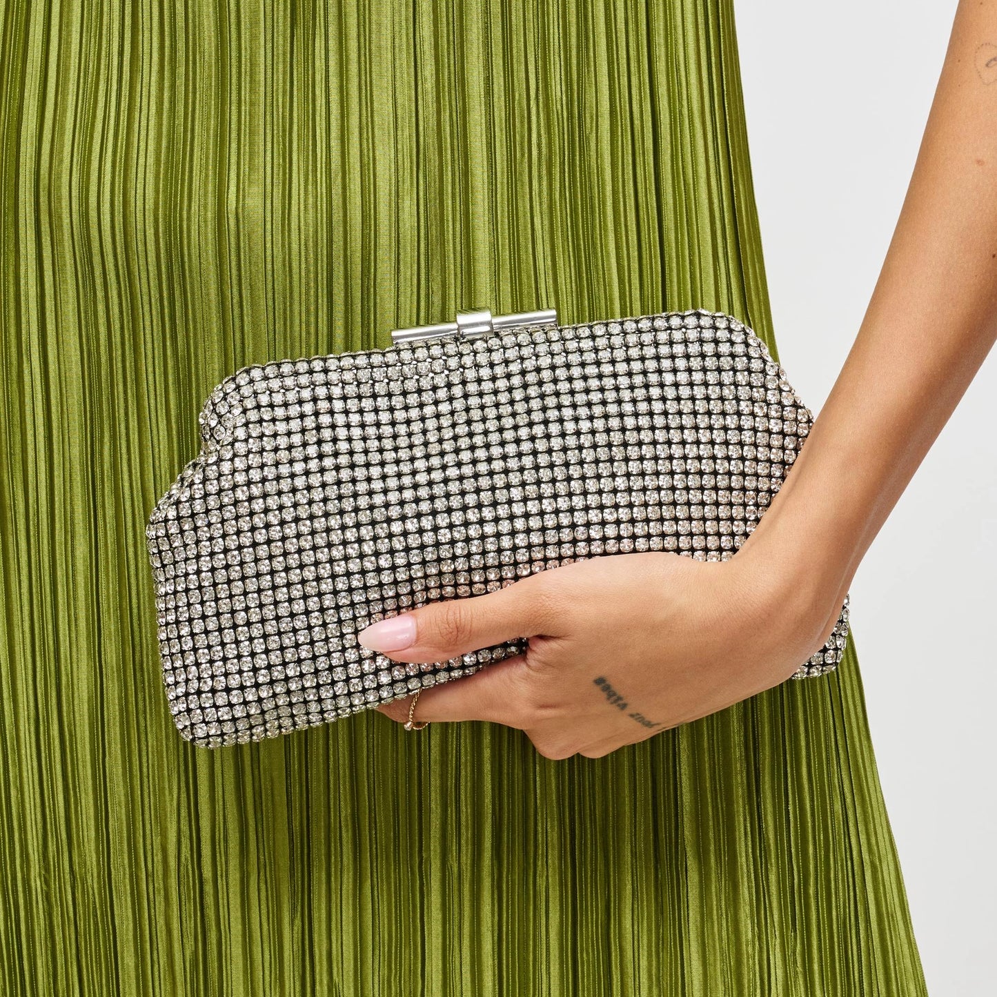 Delfina Evening Bag - Silver