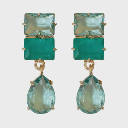Amalfi Turquoise Ombre Gem Drop Earrings