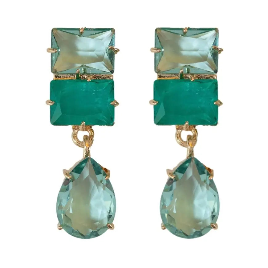 Amalfi Turquoise Ombre Gem Drop Earrings