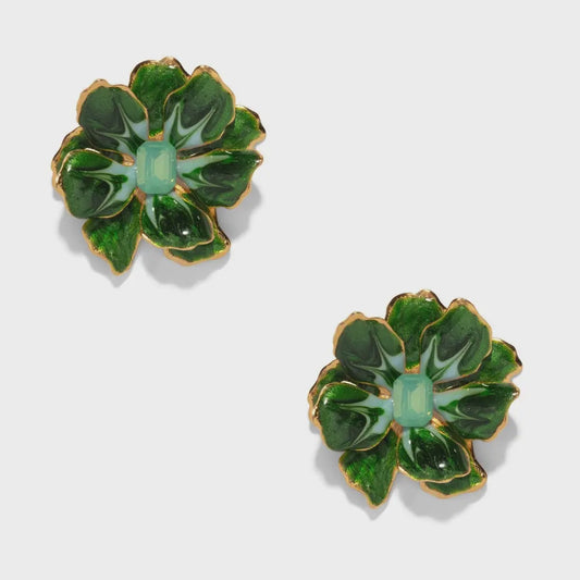 Small Jewel Box Earrings- Spruce