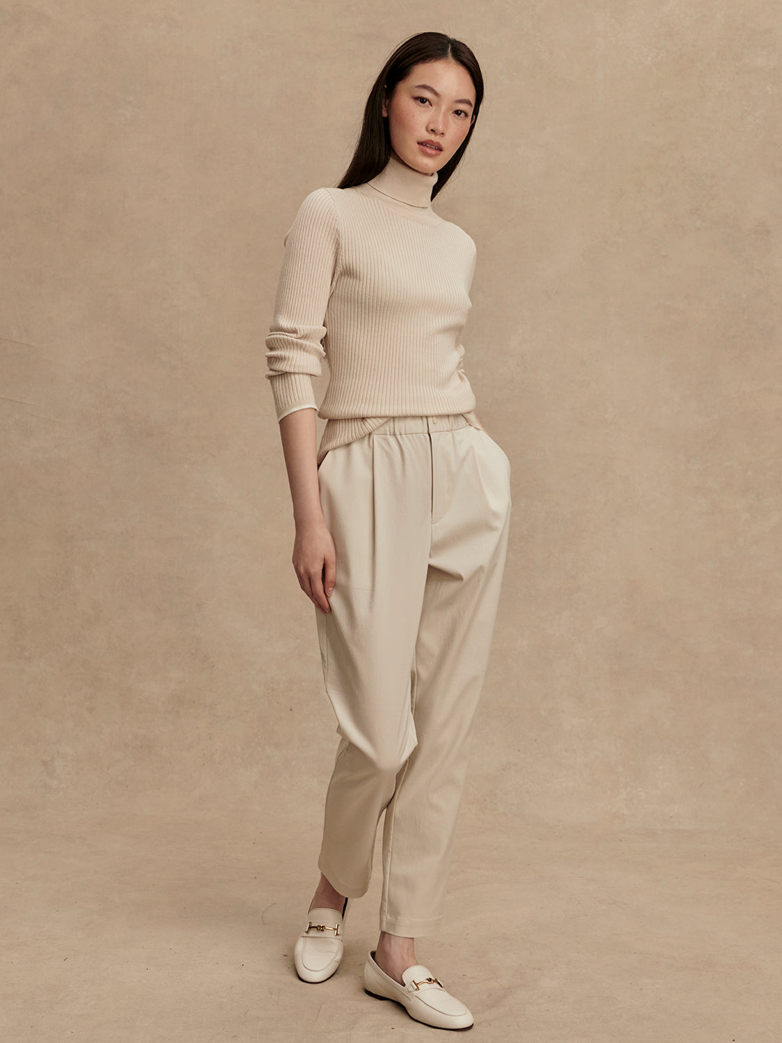 Ravena Roll Neck Top 2.0 - Silver Birch