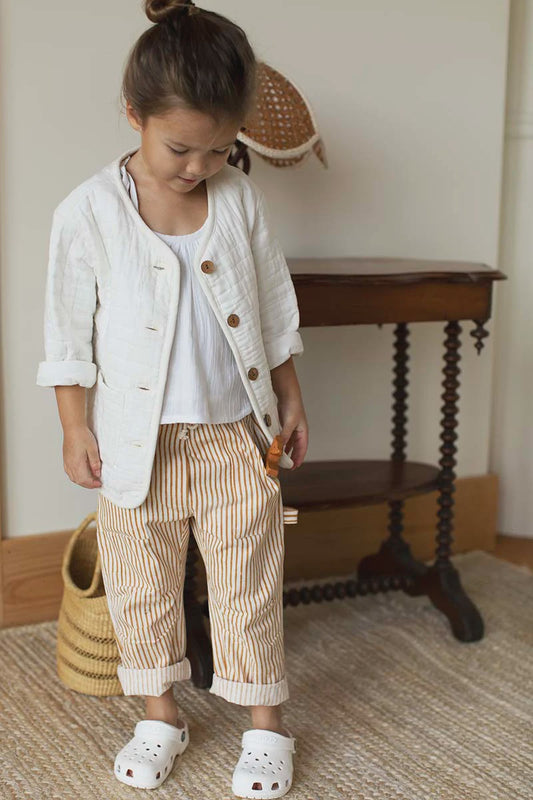 Little Fry Quilted Jacket - Cloud White Organic