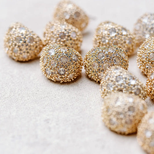 Pave Crystal Gumdrop Earrings