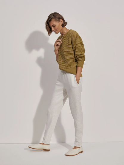 The Slim Zip Hem Pant 29.5 - Ivory Marl