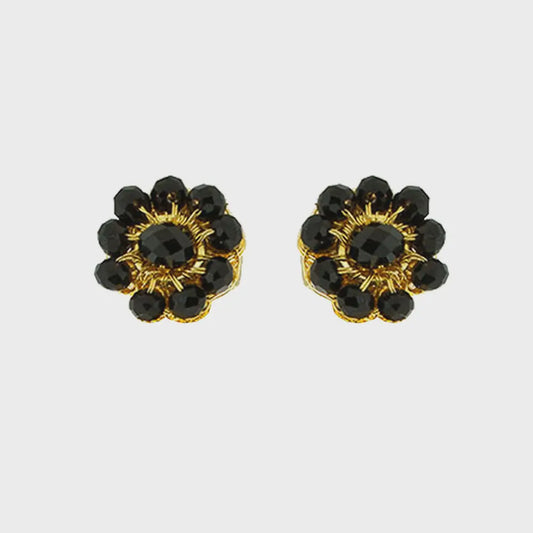 Chloe Earrings - Black/Gold