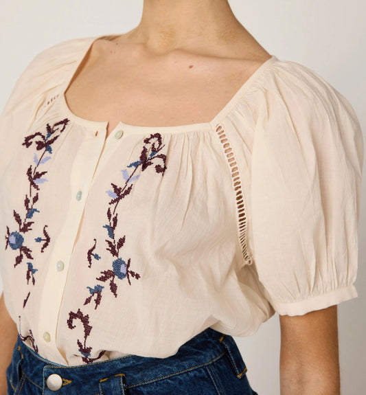 Adeline Blouse - Ivory