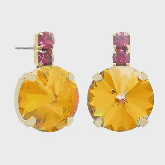 Dee Earrings-Rose Peach Lemon