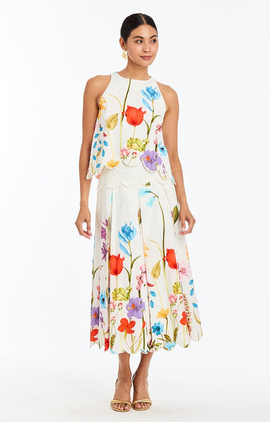 Sonata Scallop Midi Skirt