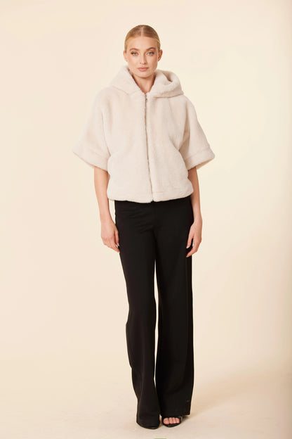 Faux Fur Hoody Topper