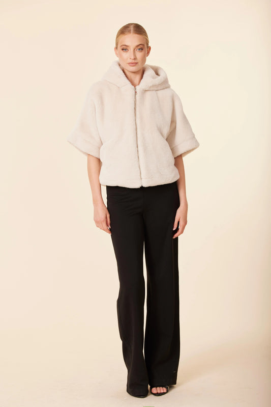Faux Fur Hoody Topper