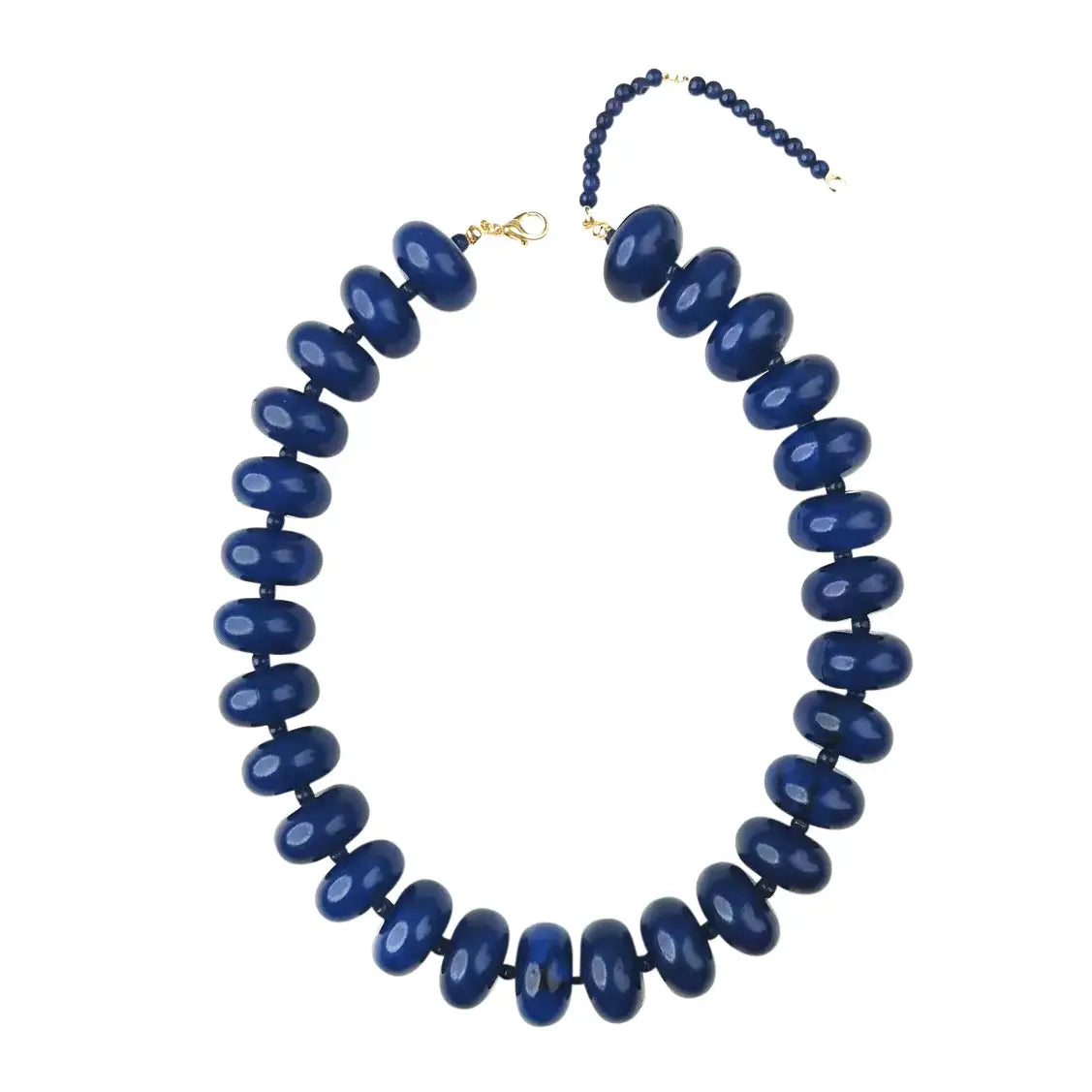 Bailey Beaded Necklace - Navy