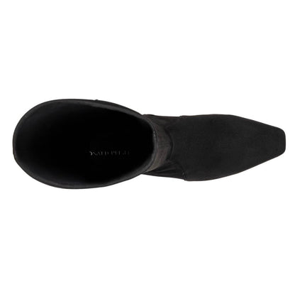 Foxi Stretch Kitten Heel Boot - Black