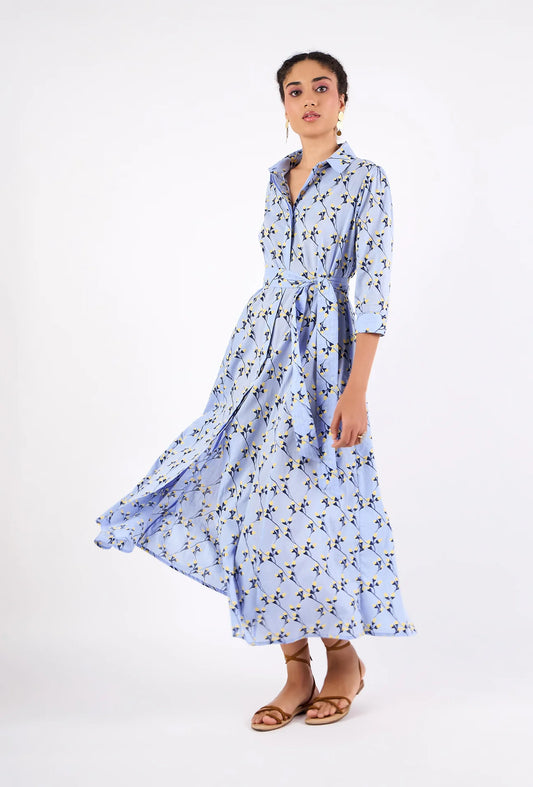 Emily Dress - Gordes Bluebell